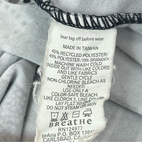 Prana Quinn Dress Women's XS Paisley Black Gray White Cross Back Shelf Bra - Picture 7 of 7